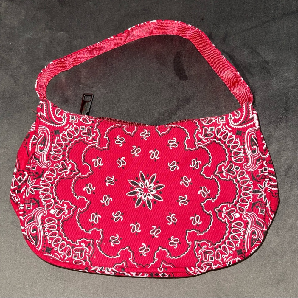 Red Bandana Baguette Bag
